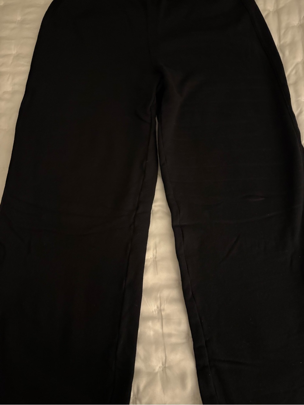 perfectwhitetee Black Straight knit sweat pants